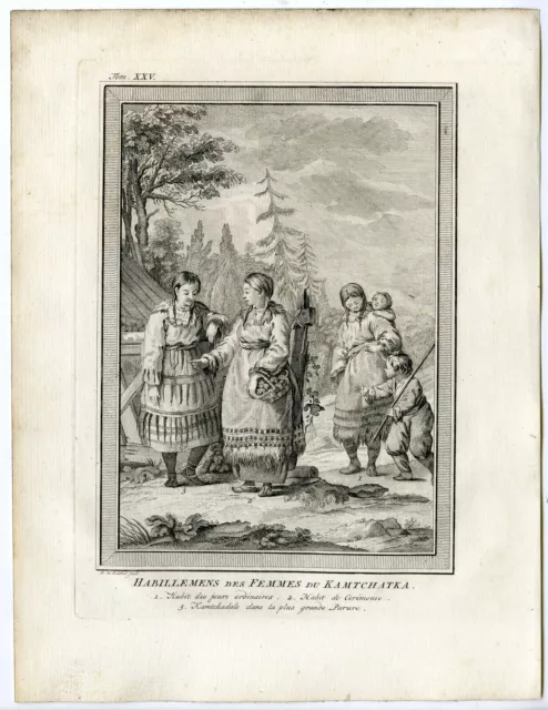 Antique Print-KAMCHATKA PENINSULA-RUSSIA-COSTUME-WOMEN-de Bakker-Prevost-1777