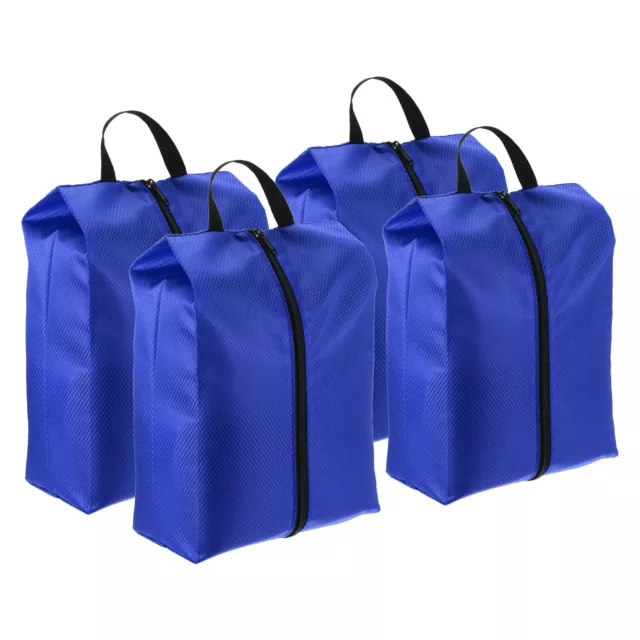 4 pz borse per scarpe da viaggio, borsa per scarpe portatile con cerniera da viaggio, blu