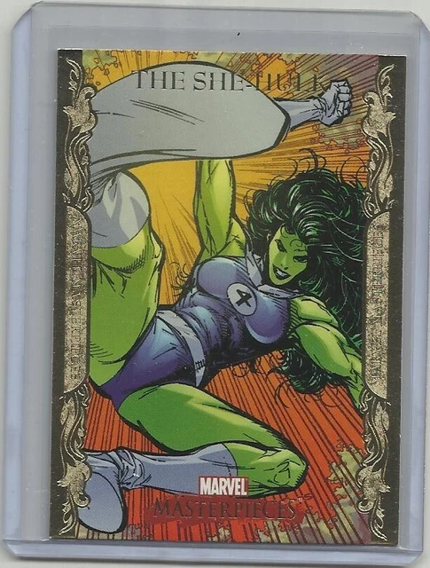 2007 UD Marvel Masterpieces GOLD FOIL BORDER "Parallel Base Card" #75 SHE-HULK