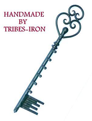 Handmade Key Holder Wrought Iron Hooks Neckless Belt Kitchen Wall Metal Hanger