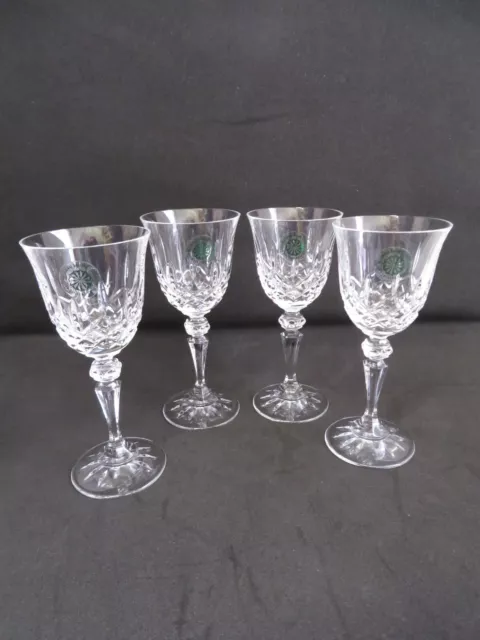 Boxed Set of Four Vintage Galway Irish Crystal Sherry Glasses 24% Lead Crystal
