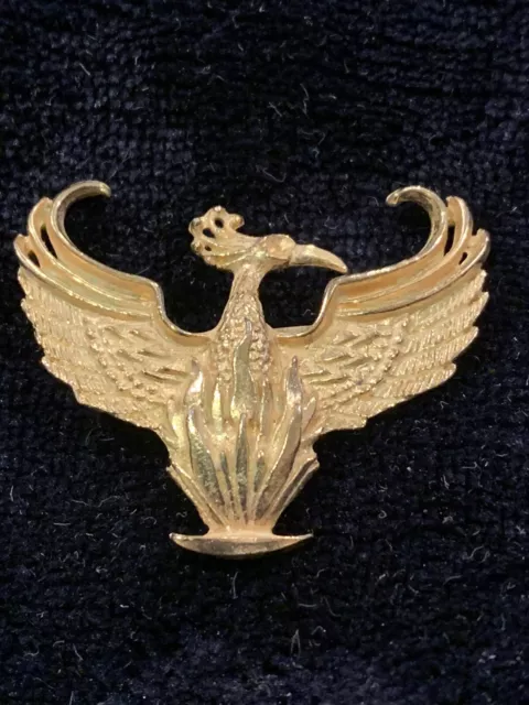 Vintage Gold Tone Patriotic Eagle in Flight Western Bolo Tie Clasp