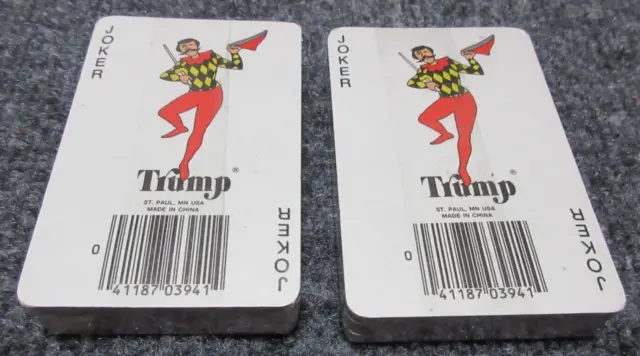 Trump old Playing Cards  TWO  Joker front New Sealed x 2 @@@ !!!!!!!!!!1