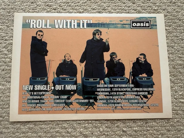 OASIS ROLL WITH It 7 inch vinyl single £20.00 - PicClick UK