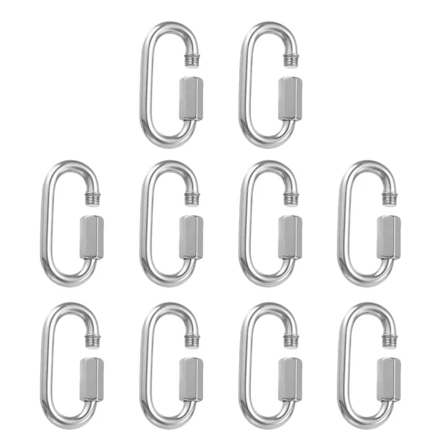 10 pz ganci catena portachiavi moschettone grande acciaio inox antiruggine
