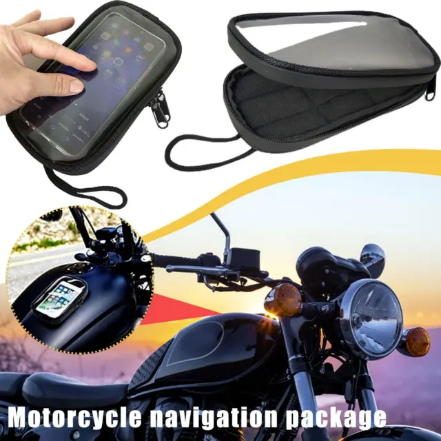 Motorcycle Magnetic Fuel Tank Bag For Sportbike Cell Phone Pouch UK Holder R0T7