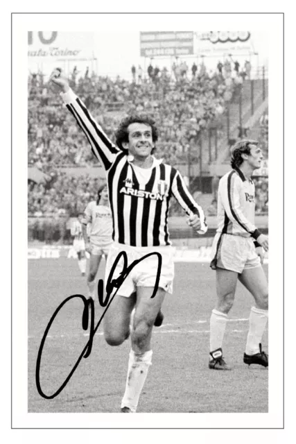 MICHEL PLATINI Signed Autograph PHOTO Signature Print Gift JUVENTUS Soccer