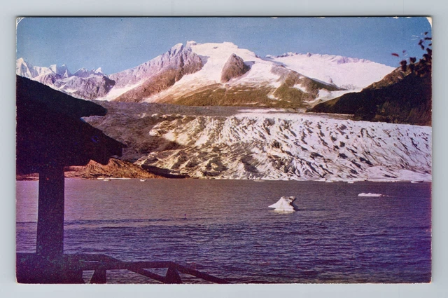 Mendenhall , AK-Alaska, Glacier View From Cabin Antique, Vintage Postcard