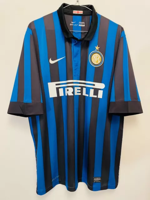 Inter Milan 2011/12 Home Football Shirt Jersey Nike Size L Good Condition