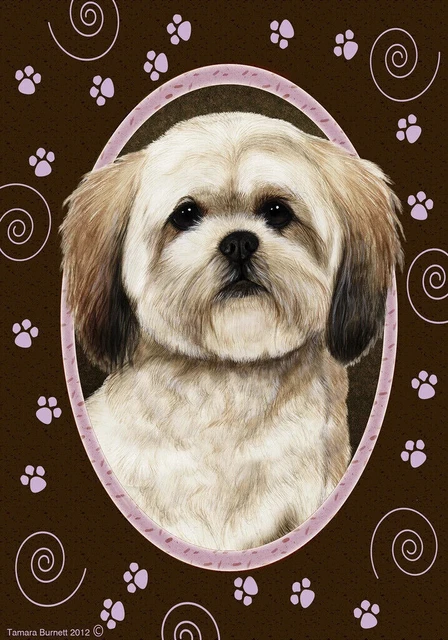 Paws House Flag - Sable Lhasa Apso 17293