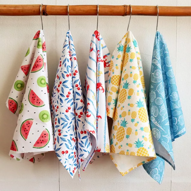 Tea Towel Easy to Clean Anti-scalding Pineapple Pattern Dining Cloth Napkin