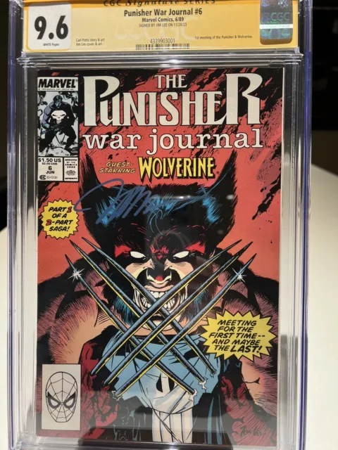 Punisher War Journal 6 cgc 9.6 Signature Series Classic Jim Lee cover