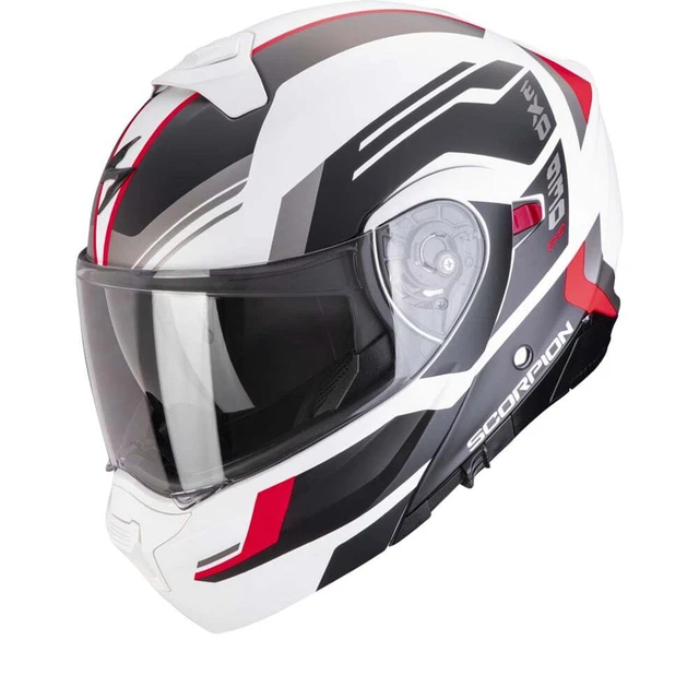 Scorpion Exo-930 Evo Sikon Matt White Black Red Modular Helmet