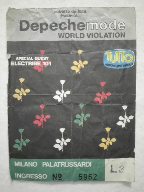 Biglietto Concerto Depeche Mode - 11 Novembre 1990 Palatrussardi Milano - Buono+