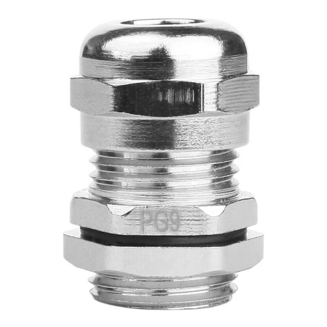 Lot De 5 Presse-étoupes Laiton Nickelé IP68 - Tailles M12, M16, M20 Avec écrous - Neuf