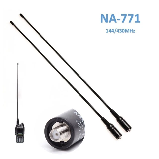 Antenna Dual Band 144/430 MHZ per Baofeng UV5R UV-82 Banda 10W 2pz 50 Ohm