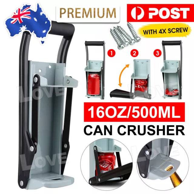 Can Crusher 16oz Beer Soda Smasher Aluminium Recycling Bottle CRUSH camping