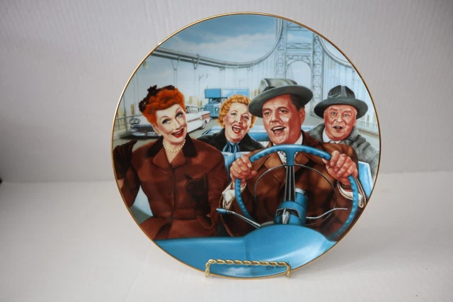 I love lucy California here we come Hamilton collection plate with stand