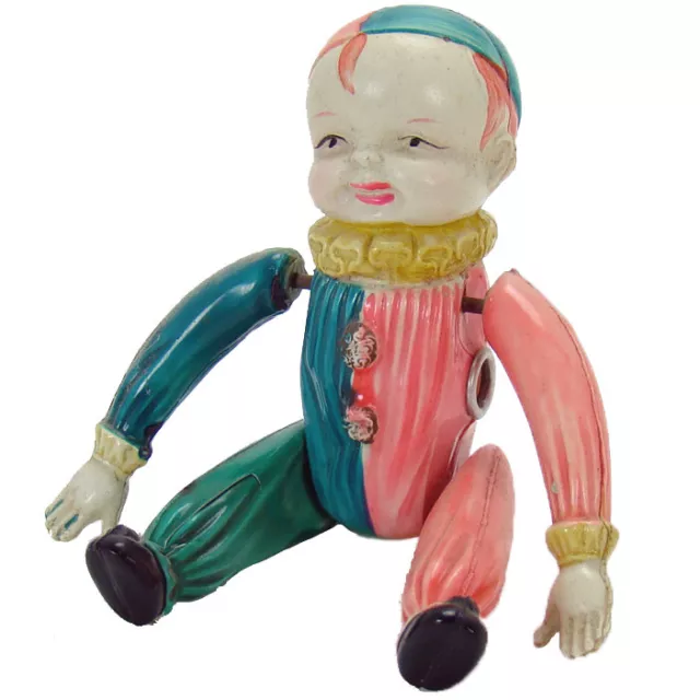 Celluloid Tumbling Acrobat Clown Wind-up Toy