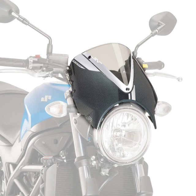 Carénage Avant Moto Kawasaki Z900 2017-2019 - Style Carbone - ABS - Kit Avec Colliers 3M