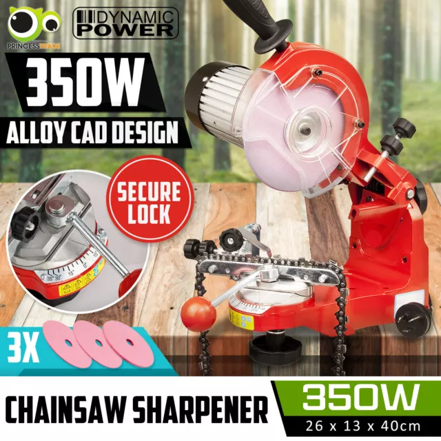 Chainsaw Sharpener 350W Alloy Chain Saw Bench Lock Mount Electric Grinder Tool