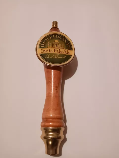 Bert Grants "India Pale Ale" Beer Tap Handle Wood Brewery