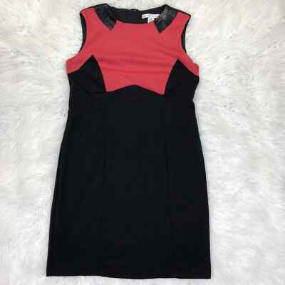 AA Studio AA Size 10 Black Peach Sheath Dress