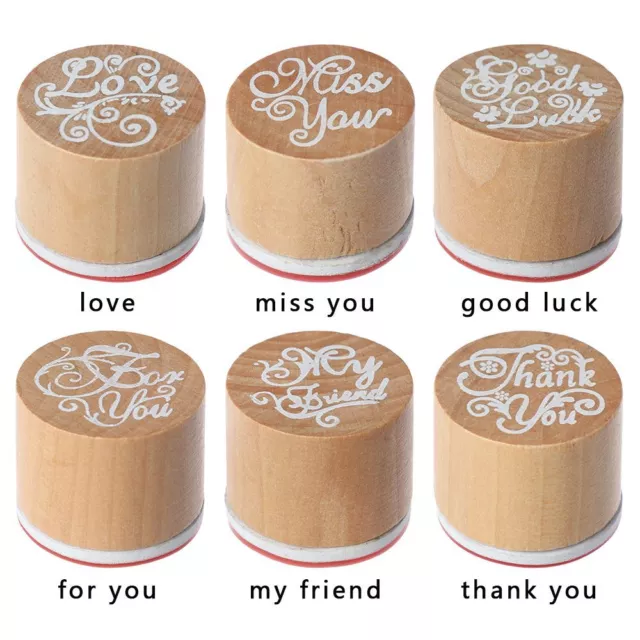 Thank You Scrapbooking Wooden Rubber Stamp Letter Stamp Blessing Greeting Words 3