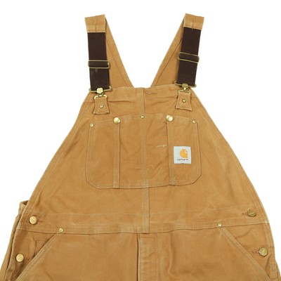 CARHARTT Lavoro Salopette Salopette Quilt foderato44 x 30tela Duck Workwear 