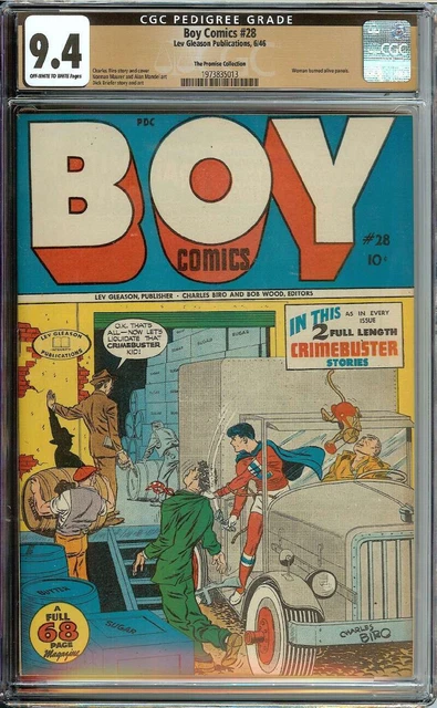 Boy Comics #28 Cgc 9.4 Ow/Wh Pages // Woman Burned Alive Panels Lev Gleason 1946
