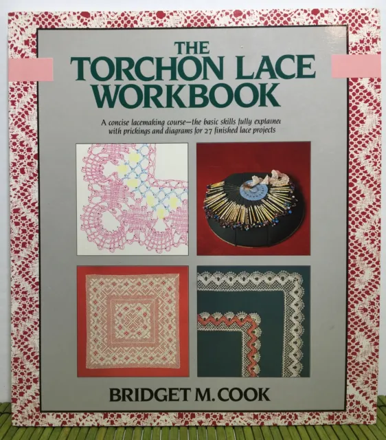 Libro de trabajo de encaje Torchon Bridget M. Cook de tapa blanda