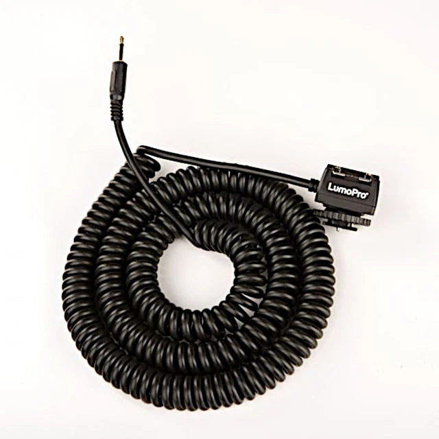 LumoPro 30' Hot Shoe to Mini Coiled Cord