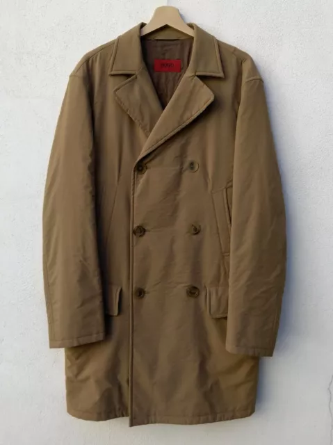 Giacca HUGO BOSS Uomo 48 Cappotto Trench Giubbino Lungo Jacket Coat Marrone