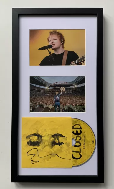 RARE Ed Sheeran Closed Signed CD Album Cover + COA + FRAMED AUTOGRAPH