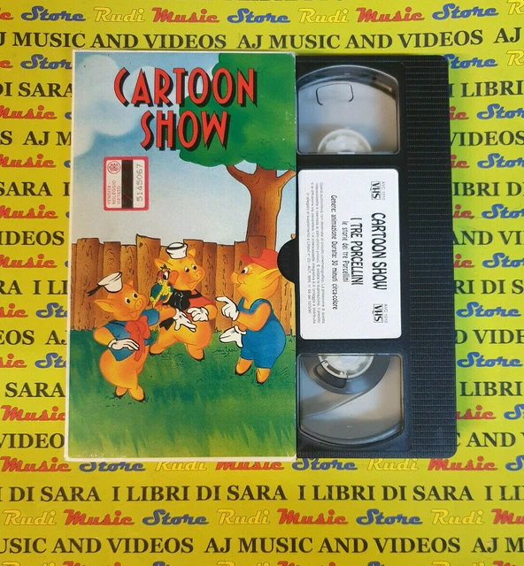 VHS FILM CARTOON SHOW I tre porcellini le storie AVC 1010 30 minuti