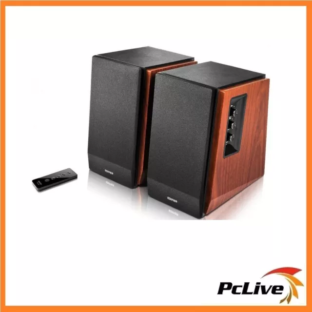 Edifier R1700BT Brown Bluetooth Speakers Bookshelf Bass Wireless Remote Gaming