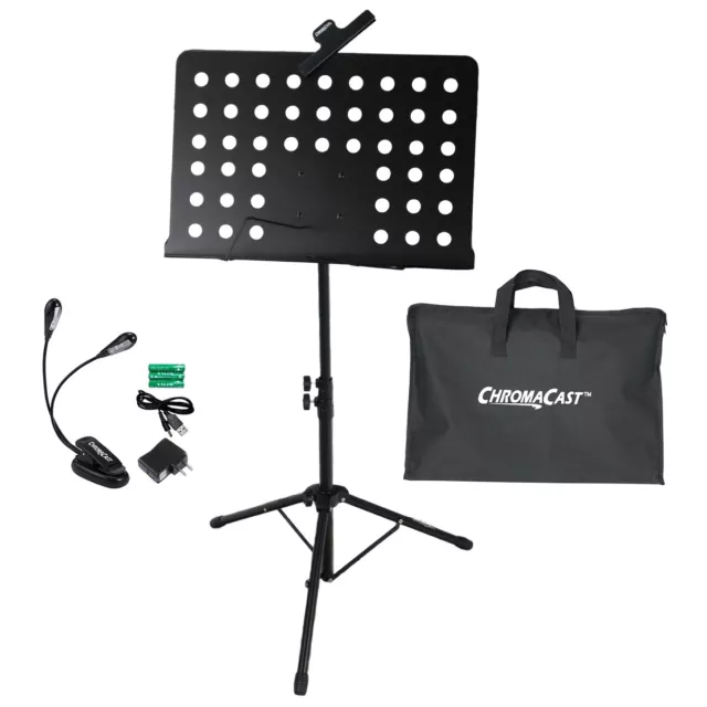 ChromaCast CC-PS-MSTAND-KIT-1 Series Metal Music Stand Performance Pack w/ Light