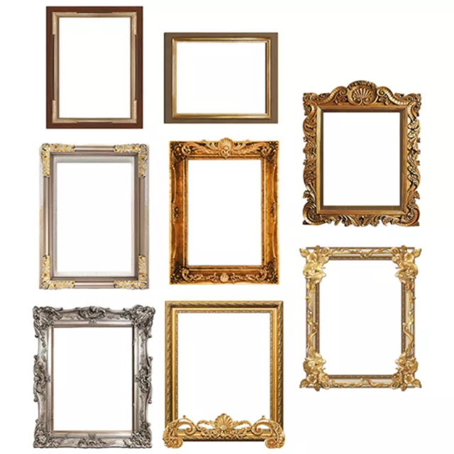 8 Pcs Photo Frame Wall Stickers & Posters Decals Gallery Frames Vintage Picture