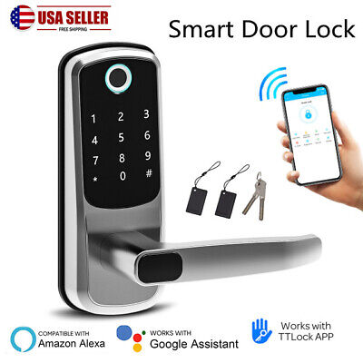 Smart Door Lock WiFi Alexa Fingerprint Digital Keypad Keyless Entry Smart Lock