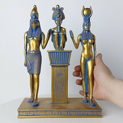 Egyptian Antiquities Horus Statue Isis and Osiris Figurine Ancient Rare Egypt Bc