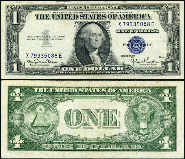 FR. 1613 N $1 1935-D Silver Certificate X-E Block Narrow VF+ Better
