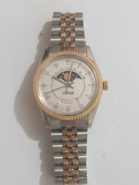 Montre Mécanique Manuelle Orius Classique Avec Phase Lunaire - Occasion Bon état
