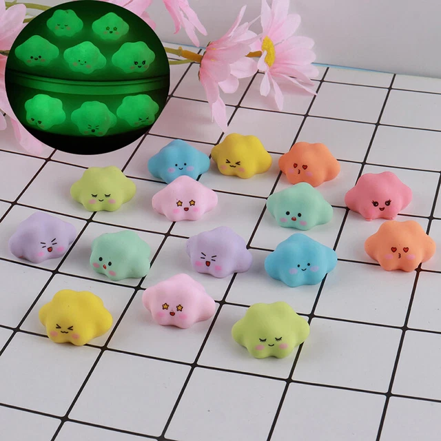 3pcs Resin miniature simulation lovely luminous Makaron cloud diy mobile phone