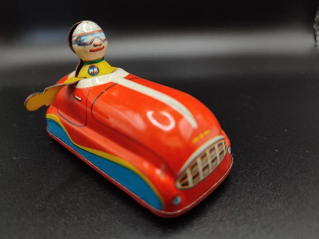 Jouet Ancien JRD - Voiture Auto Tamponneuse Mécanique En Tôle - France