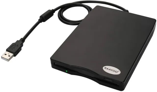 RAAYOO USB Floppy Disk Reader Drive 3.5" External Portable 1.44 MB FDD Disk