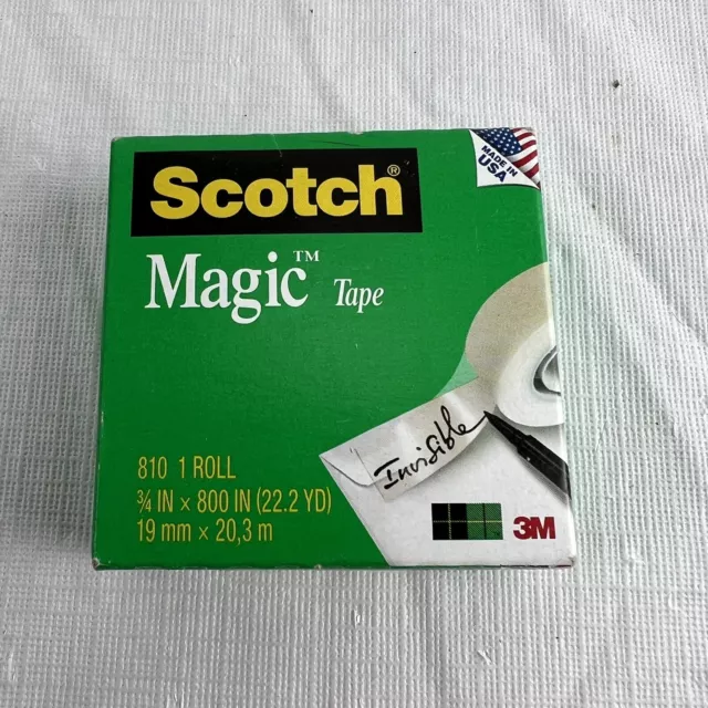 Scotch Magic Tape 3/4 x 800 Inches 22.2 Yards Boxed 1 Roll