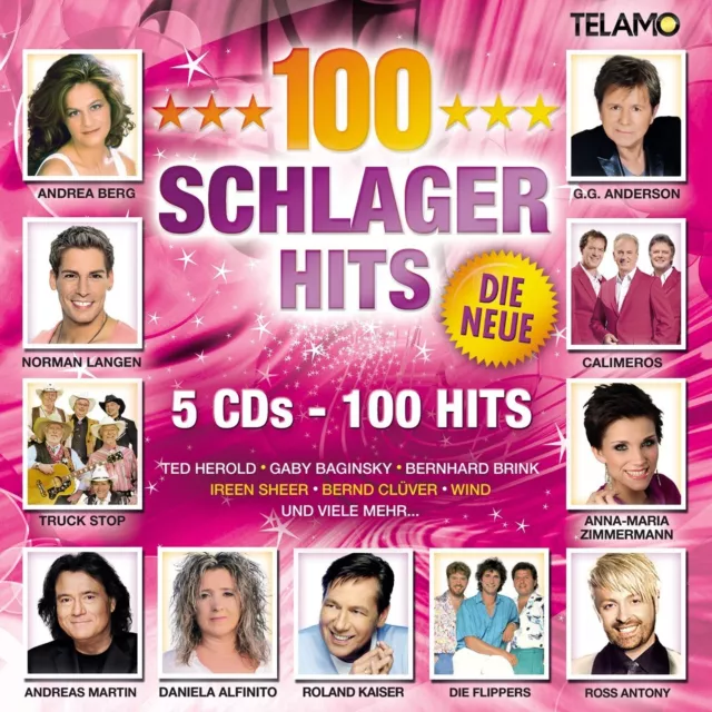 100 Schlager Hits-Die Neue - Berg,Andrea/Calimeros/Kaiser,Roland/+   5 Cd Neu