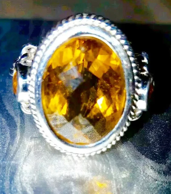 Oval whiskey golden quartz Anthony Nak ring sz10 Oval whiskey golden quartz Anthony Nak ring sz10