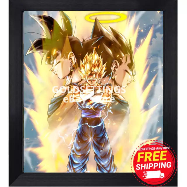 Dragon Ball Poster Goku and Vegeta Behind Vegetto 10inx8in Free Shipping