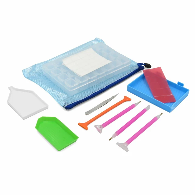 21pc Diamant Malen Werkzeuge Aufbewahrung Tasche Box Stift Ablage Zubehörset Set
